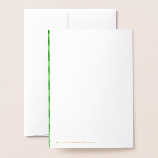 セントパトリック犬とシャムロックスケッチ, ZKOA 箔カード (裏面封筒付き)