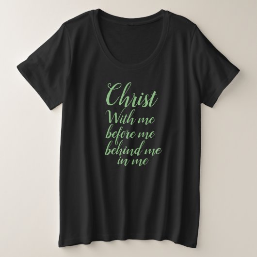 セントパトリック祈りの言葉Tシャツ プラスサイズTシャツ (デザイン正面)