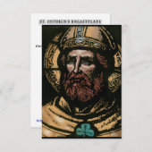 セントパトリック胸当て祈りの言葉カード サンキューカード (正面/裏面)