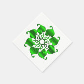 セントパトリック要素。グリーンマンダラ。 スタンダードカクテルナプキン (角)