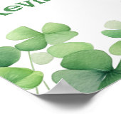 セントパトリック誕生日ラッキーワンウェルカムサイン ポスター (角)