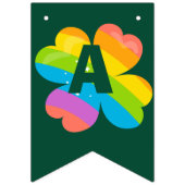 セントパトリック誕生日レインボークローバーグリーンアイリッシュ バンティングフラッグ (第3の旗)