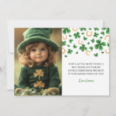 セントパトリック誕生日写真サンキューカード 招待状 (正面)