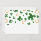 セントパトリック誕生日写真サンキューカード 招待状 (裏面)