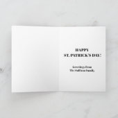 セントパトリック賛美の日 カード (内部)