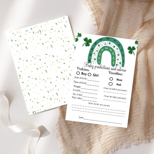 セントパトリック赤ちゃんシャワー予測ゲームベビーショウ