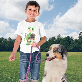 セントパトリック黒ラブラドール子犬ラッキーボーイ Tシャツ