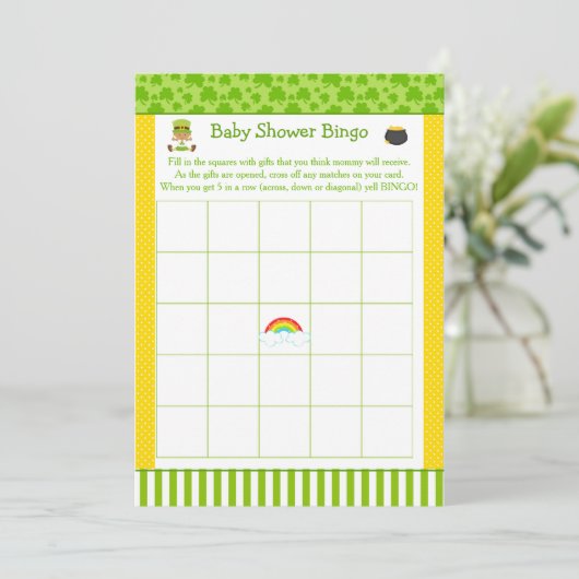 セントパトリック・アフリカ系アメリカ人ガールベビーシャワービンゴ 招待状 (スタンド正面)