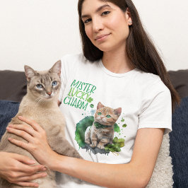 セントパトリック オレンジの子猫 ミスターラッキーチャーム トライブレンドTシャツ