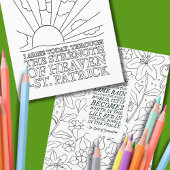 セントパトリック・カトリック祈りの言葉お洒落カラーリングポー ポストカード