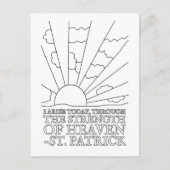 セントパトリック・カトリック祈りの言葉の色お洒落付け ポストカード (正面)