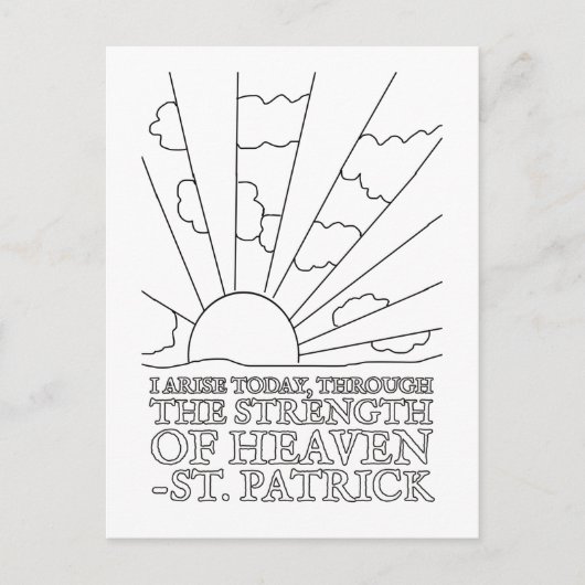 セントパトリック・カトリック祈りの言葉の色お洒落付け ポストカード (正面)