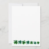 セントパトリック・デイ誕生日レッツパーティーシャムロック大人 招待状 (裏面)