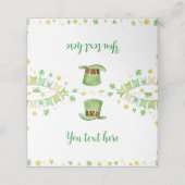 セントパトリック・ラッキーワン座席表誕生日パーティー プレイスカード (外部開封)