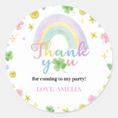 セントパトリック・ラッキーワン誕生日ステッカーラベル ラウンドシール (正面)