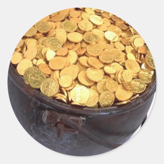 セントパトリック&金ゴールドポット ラウンドシール (正面)