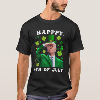セントパトリックsデイおもしろいジョーバイデン氏ハッピーファースト4日 tシャツ