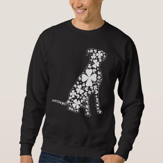 セントパトリックSデイアイリッシュボクサードッグシャムロック スウェットシャツ (正面)
