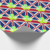 セントパトリックShamrock Clover UK国旗アイルランド ラッピングペーパー (角)