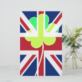 セントパトリックShamrock Clover UK国旗アイルランド 便箋 (スタンド正面)