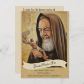 セントパドレピオレディ山カルメル祈りの言葉ホーリーカード 招待状 (正面/裏面)