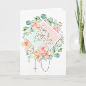 セントパドレピオ祈りの言葉へヴァージンメアリーフローラ カード (正面)