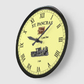 セントパンクラス駅~ロンドンイングランド~アップライトピアノ~ ラージ壁時計 (傾斜)