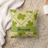 セントパーソナライズされたパトリックのラッキーなアイリッシュピロー クッション (ブランケット)