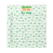 セントパーソナライズされた・パトリックの日をテーマにしたTo-Doリスト ノートパッド (正面)