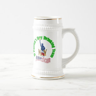 セントパーソナライズされた・パトリックの飲みチーム ビールジョッキ