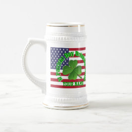 セントパーソナライズされた・パトリックの飲みチーム ビールジョッキ