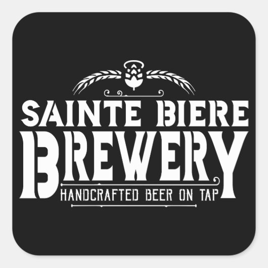 セントビエールブルワリーBrew Pubロゴ スクエアシール (正面)