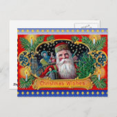 セントビクトリアンニックと金ゴールドスターとおもちゃの シーズンポストカード (正面/裏面)