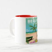 セントビンセントおよびグレナディーン諸島のベキア島 ツートーンマグカップ (正面左)