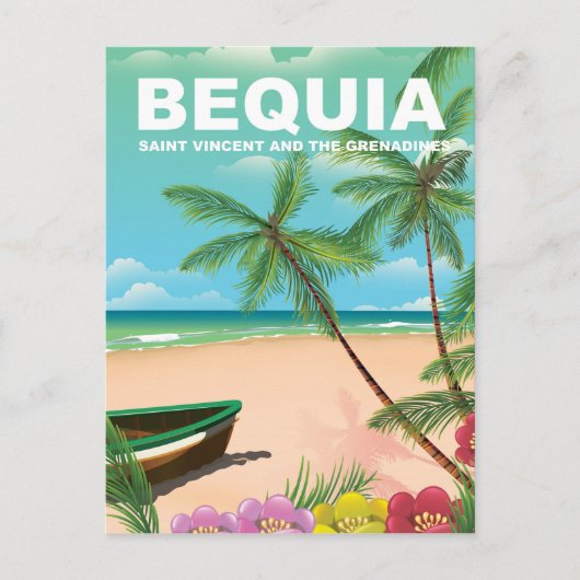 セントビンセントおよびグレナディーン諸島のベキア島 ポストカード (正面)