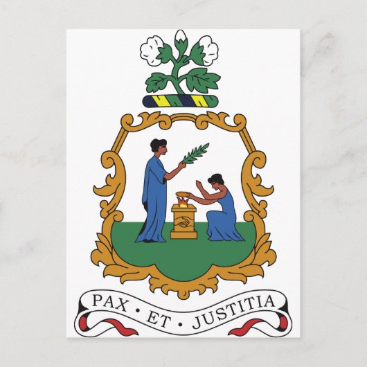 セントビンセントおよびグレナディーン諸島コート・オブ・アームズ ポストカード (正面)