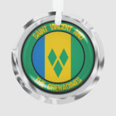 セントビンセントおよびグレナディーン諸島ラウンドエンブレム オーナメント (裏面)