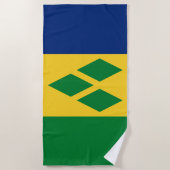 セントビンセントおよびグレナディーン諸島国旗のビンシー ビーチタオル (正面)