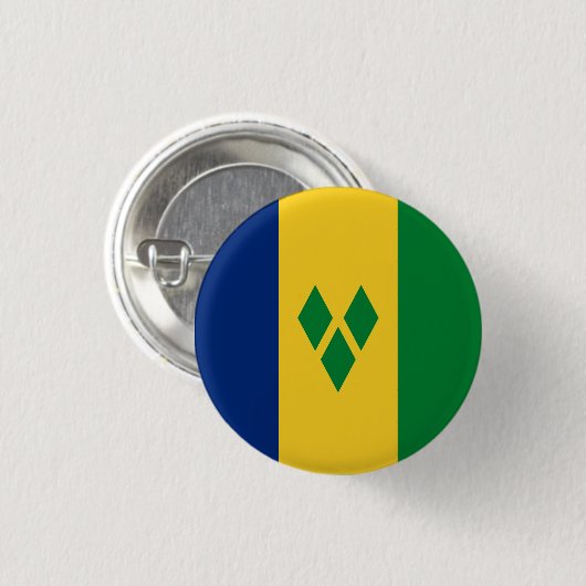 セントビンセントおよびグレナディーン諸島国旗のビンシー 缶バッジ (正面&裏面)