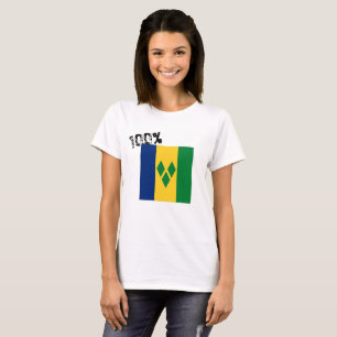 セントビンセントおよびグレナディーン諸島国旗のビンシー Tシャツ