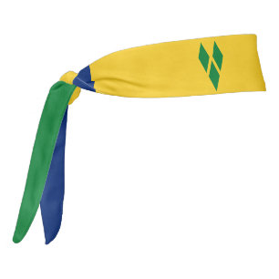 セントビンセントおよびグレナディーン諸島国旗エレガント タイヘッドバンド
