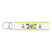 セントビンセントおよびグレナディーン諸島国旗魅力的 リストバンドキーホルダー (鍵左)