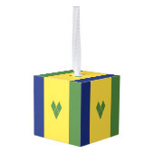 セントビンセントおよびグレナディーン諸島国旗 キューブオーナメント (裏面アングル)