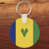 セントビンセントおよびグレナディーン諸島国旗 キーホルダー (正面)