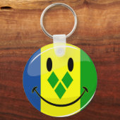 セントビンセントおよびグレナディーン諸島国旗 キーホルダー (正面)