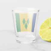 セントビンセントおよびグレナディーン諸島国旗 ショットグラス (裏面)