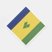 セントビンセントおよびグレナディーン諸島国旗 スタンダードランチョンナプキン (角)