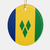 セントビンセントおよびグレナディーン諸島国旗 セラミックオーナメント (左)