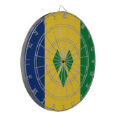 セントビンセントおよびグレナディーン諸島国旗 ダーツボード (正面左)