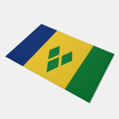 セントビンセントおよびグレナディーン諸島国旗 ドアマット (アングル)